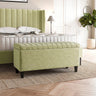 Safari Lined Upholstered Ottoman Bench with Storage