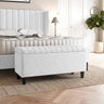 Safari Lined Upholstered Ottoman Bench with Storage