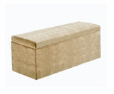 Safar Large Velvet Ottoman Storage Box with Plain Lid