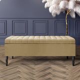 Paris Striped Ottoman Bench with storage