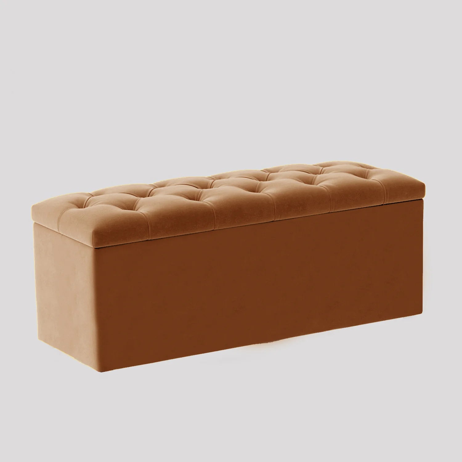 Luna Chesterfield Velvet Storage Ottoman