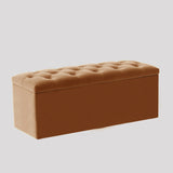 Luna Chesterfield Velvet Storage Ottoman