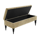 Sierra Plain Upholstered Velvet Storage Bench