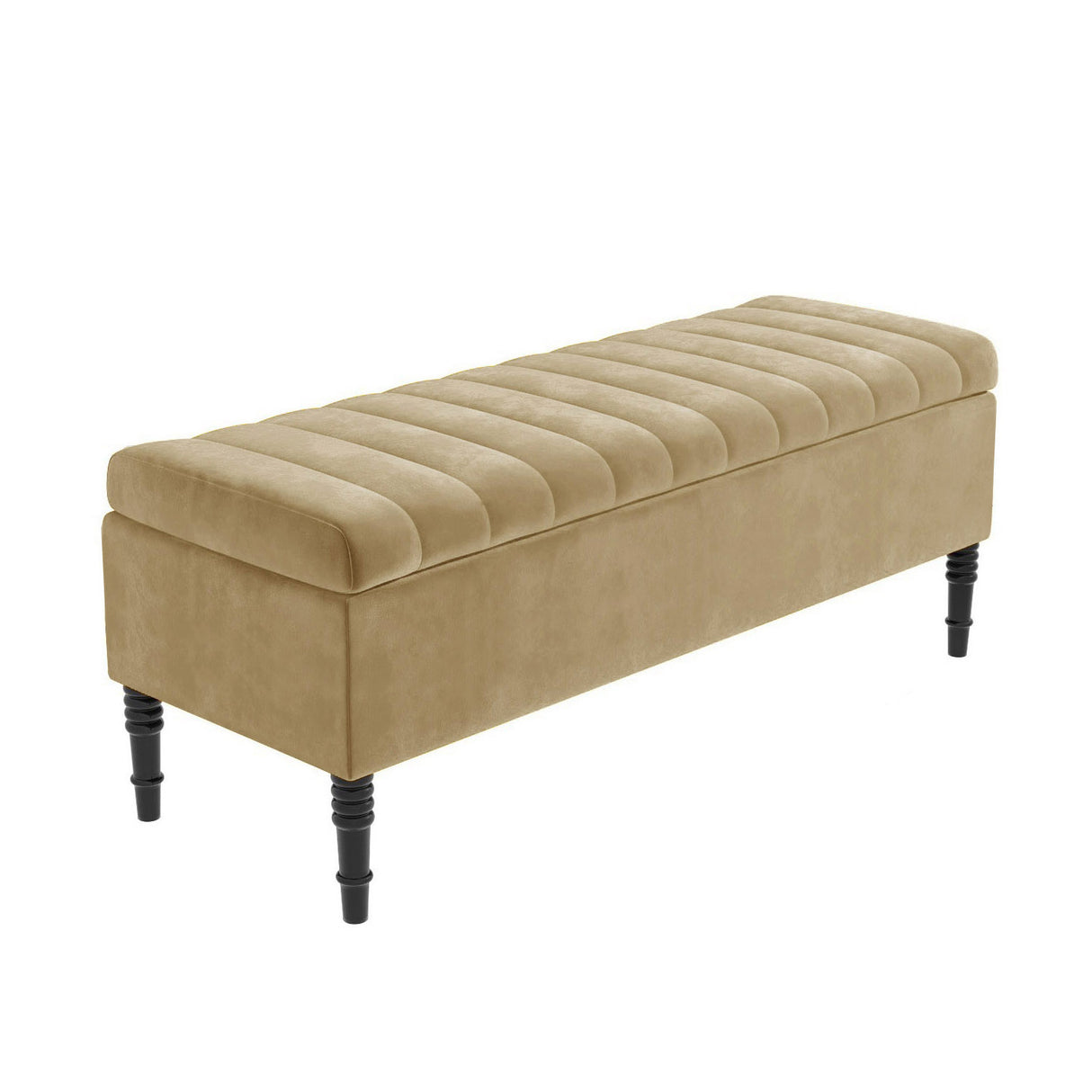 Paris Striped Ottoman Bench with storage