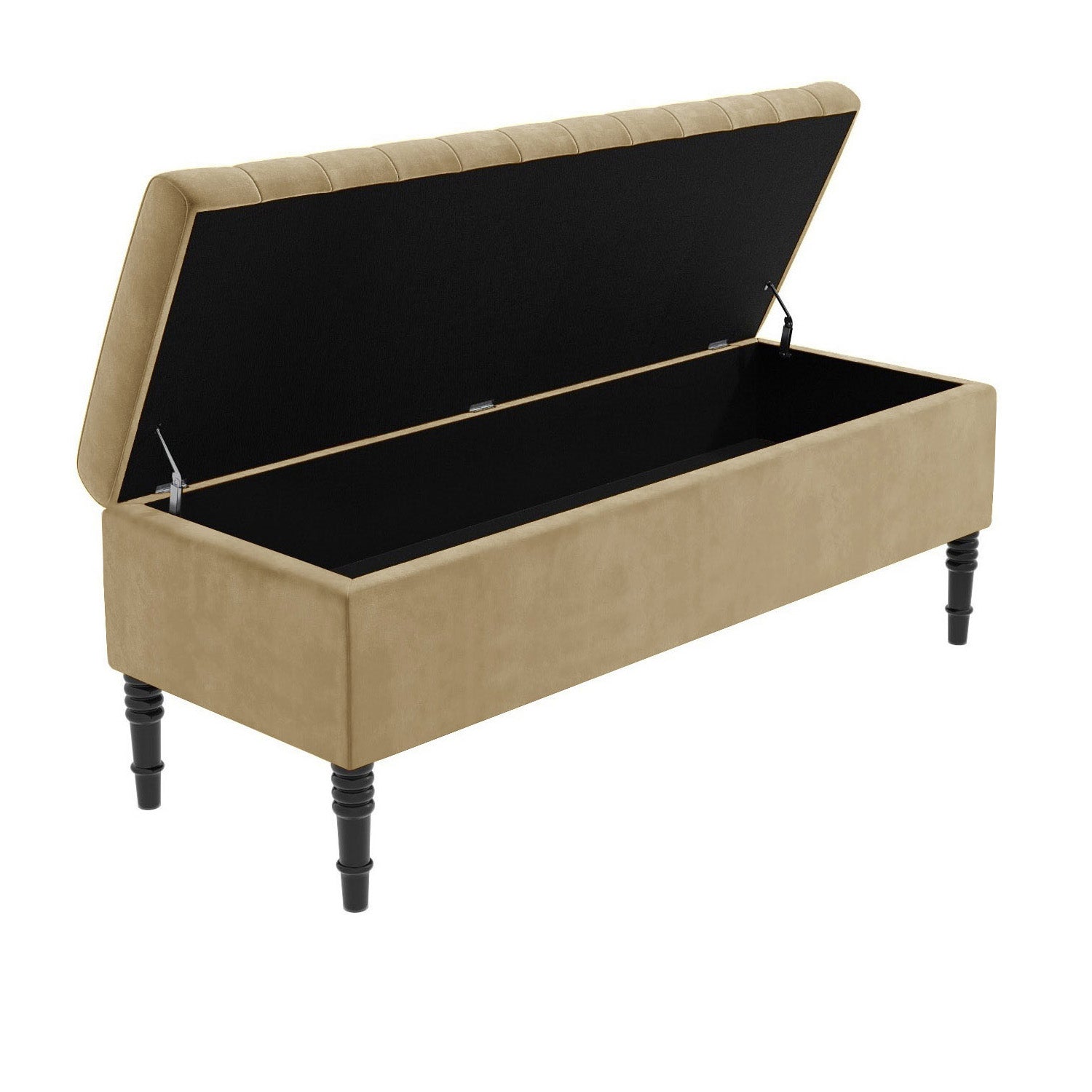 Paris Striped Ottoman Bench with storage