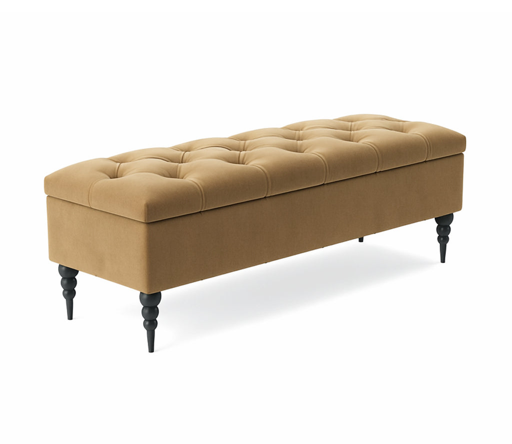 Safar Chesterfield Shoe Storage Bench with Legs