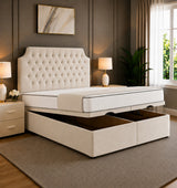 Monzo Chesterfield Tufted Divan Storage Ottoman Bed Frame