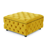 Masha Chesterfield Upholstered Square Coffee Table