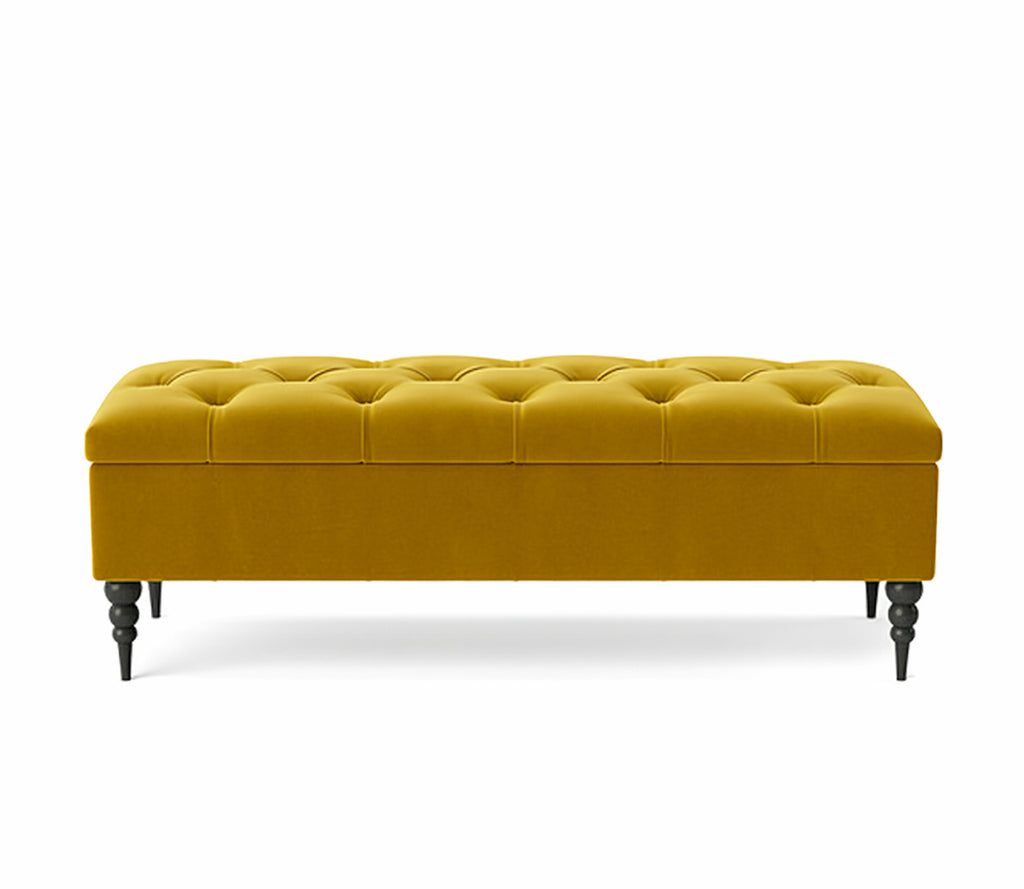 Safar Chesterfield Shoe Storage Bench with Legs