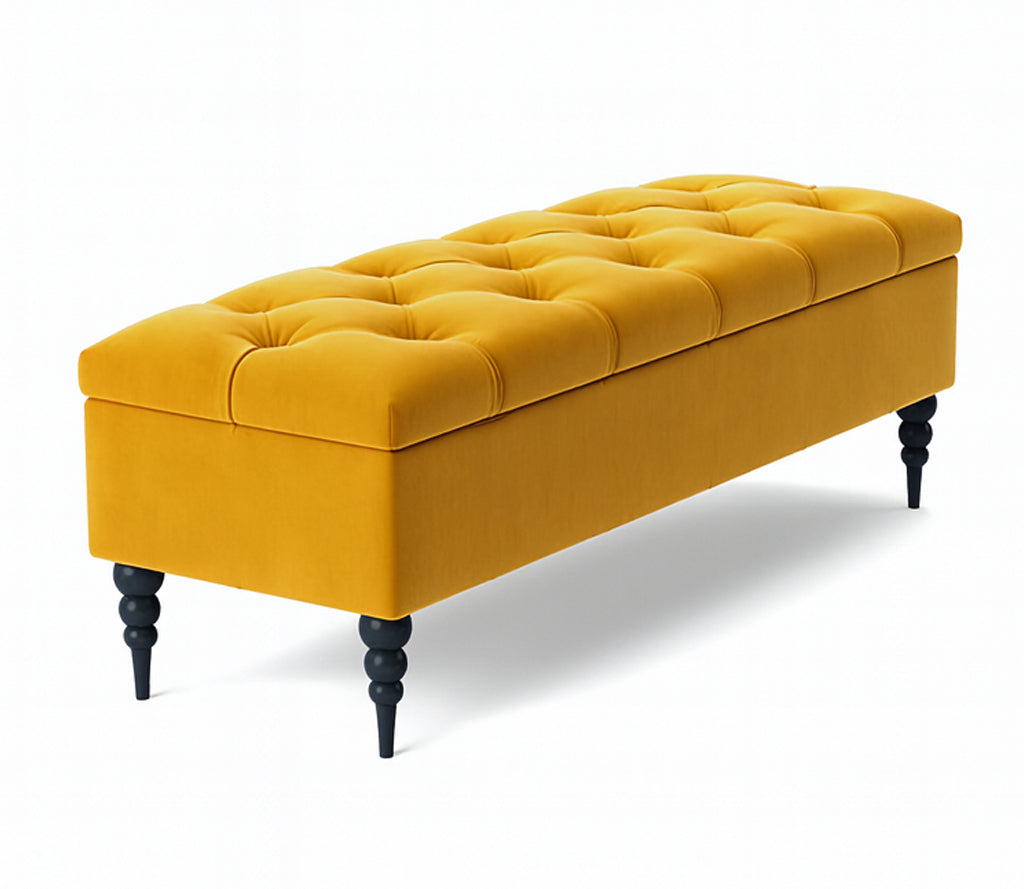 Safar Chesterfield Shoe Storage Bench with Legs