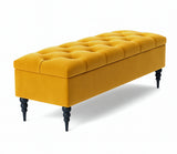 Safar Chesterfield Shoe Storage Bench with Legs