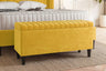 Safari Lined Upholstered Ottoman Bench with Storage