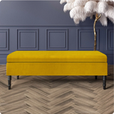 Safar Plain Upholstered Shoe Storage Bench with Legs