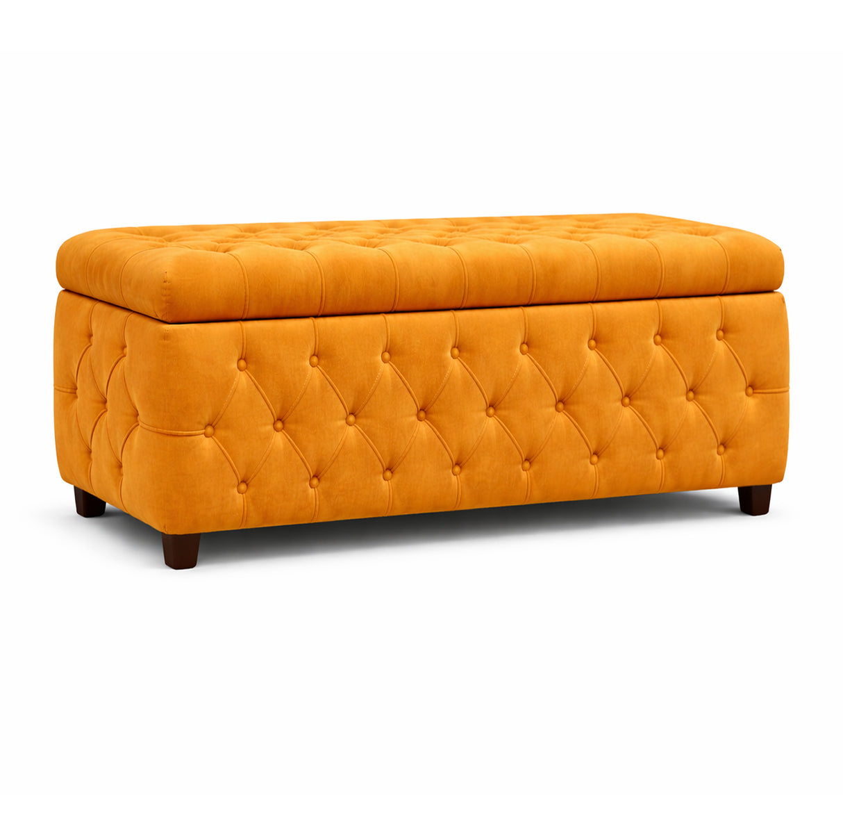 Riga Velvet Upholstered Storage Bench Box