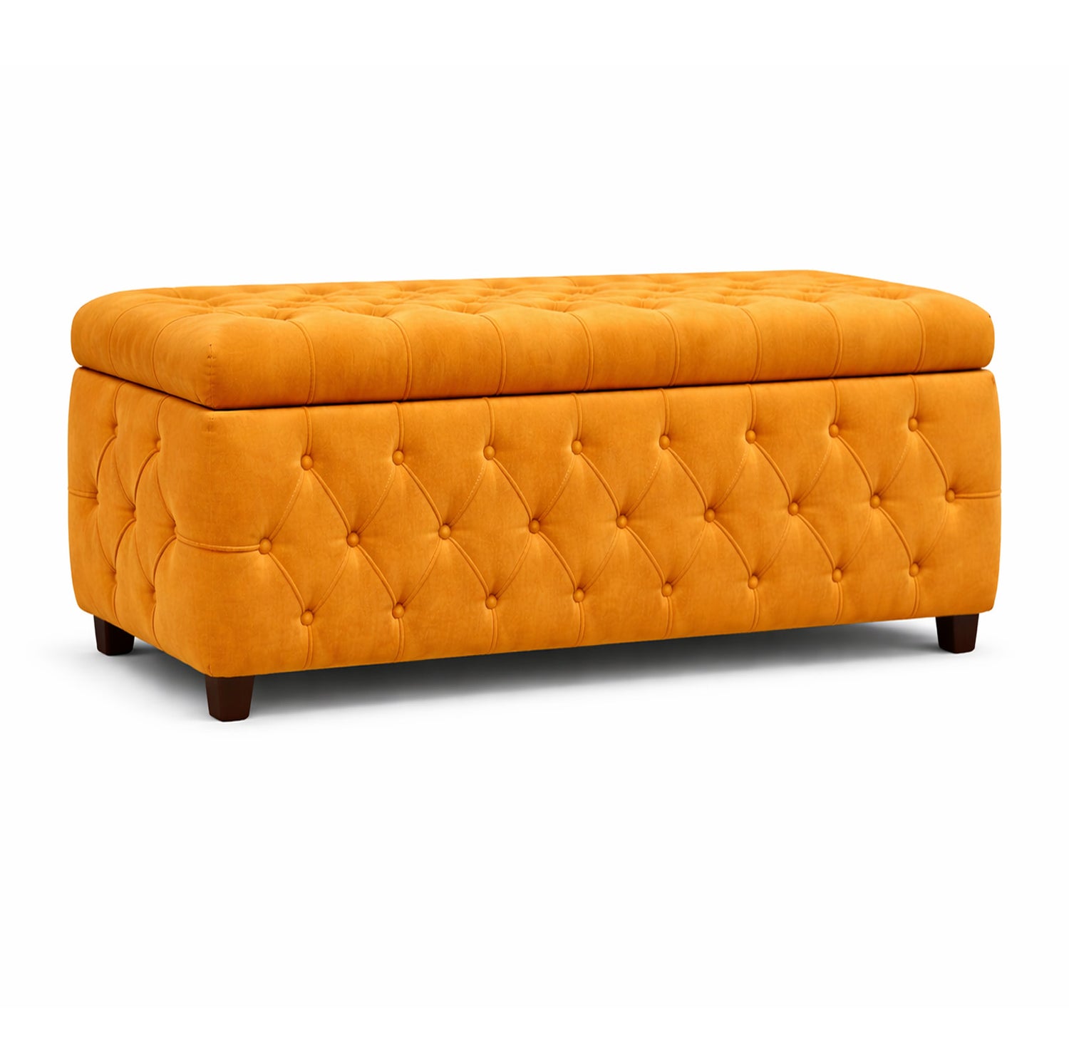 Riga Velvet Upholstered Storage Bench Box