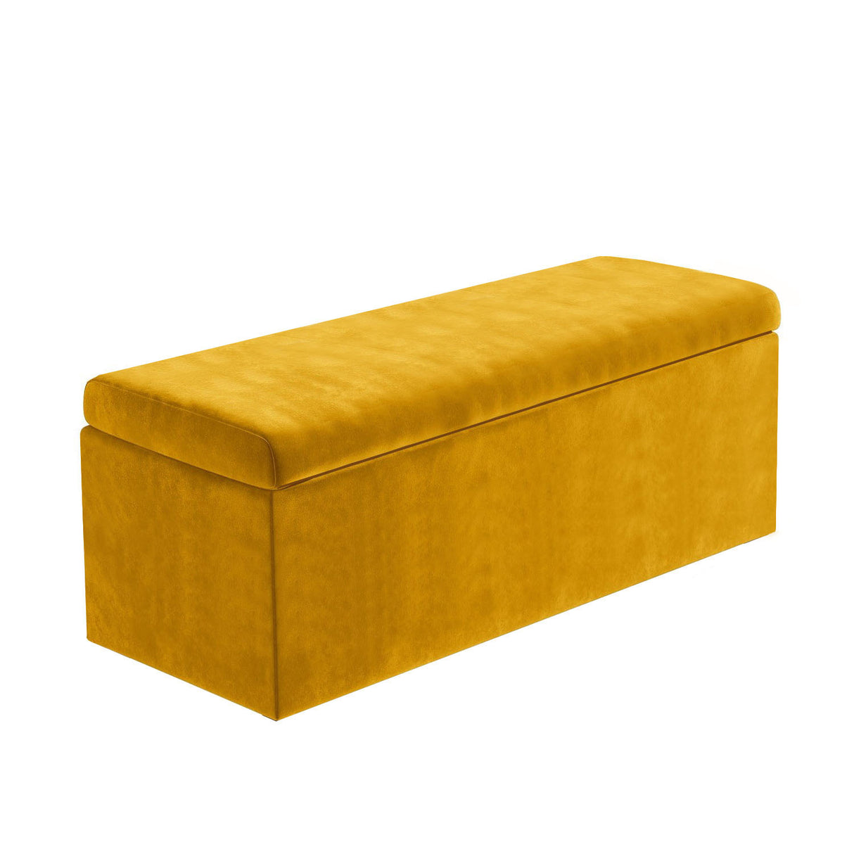 Safar Large Velvet Ottoman Storage Box with Plain Lid