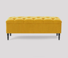 Swiss Chesterfield Upholstered Ottoman Storage Bench with Legs