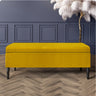 Paris Velvet Ottoman Storage Bench with Plain Lid