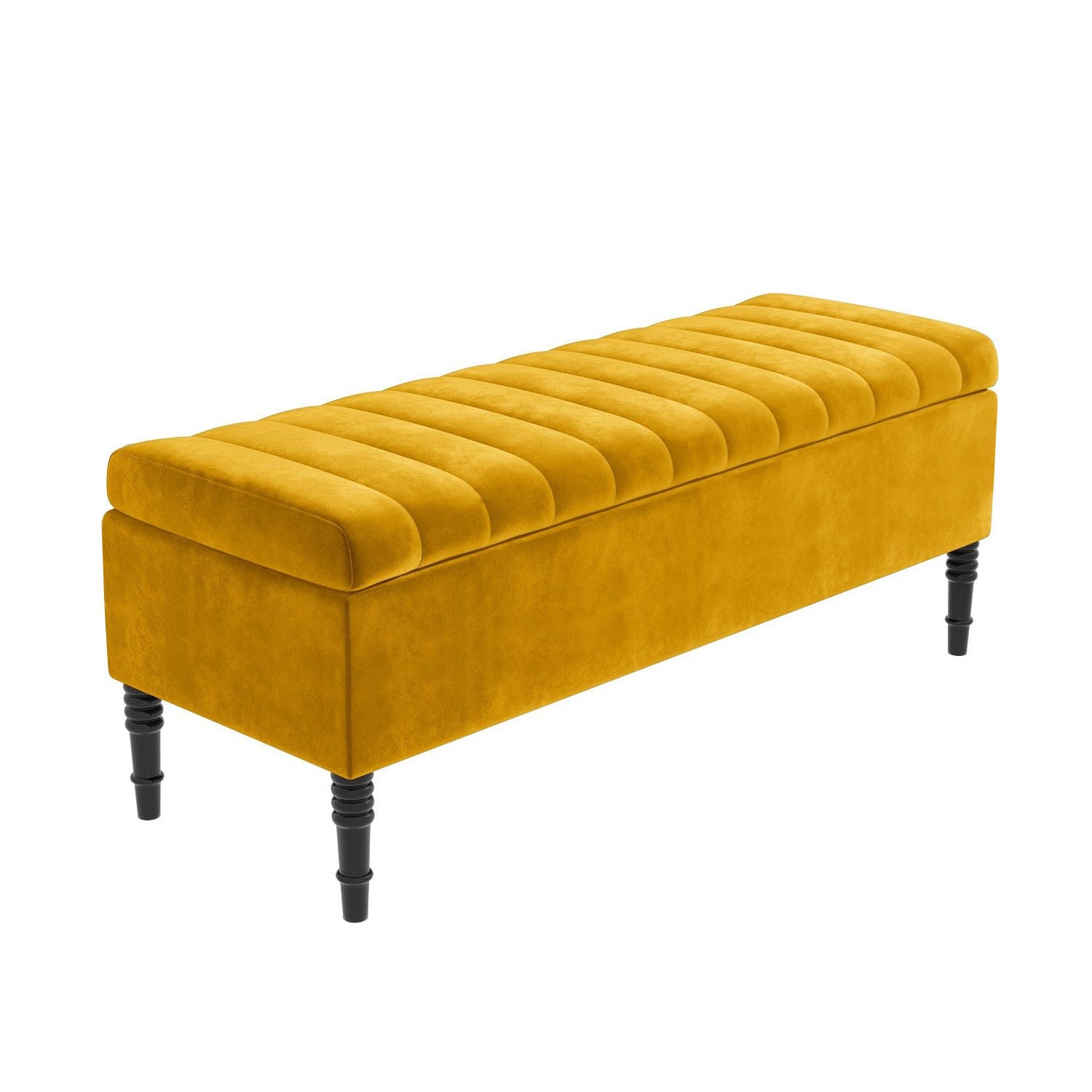 Paris Striped Ottoman Bench with storage