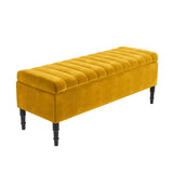 Paris Striped Ottoman Bench with storage