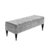 Safar Striped Upholstered Ottoman Storage Bench with Legs in Naples Fabric