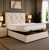 Noris Geometric Divan Ottoman Storage Bed Frame