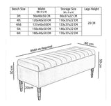 Paris Deep Storage Ottoman Bench in Naples