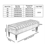 Safar Striped Upholstered Ottoman Storage Bench with Legs in Naples Fabric