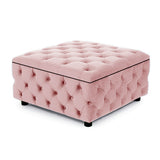 Masha Chesterfield Upholstered Square Coffee Table