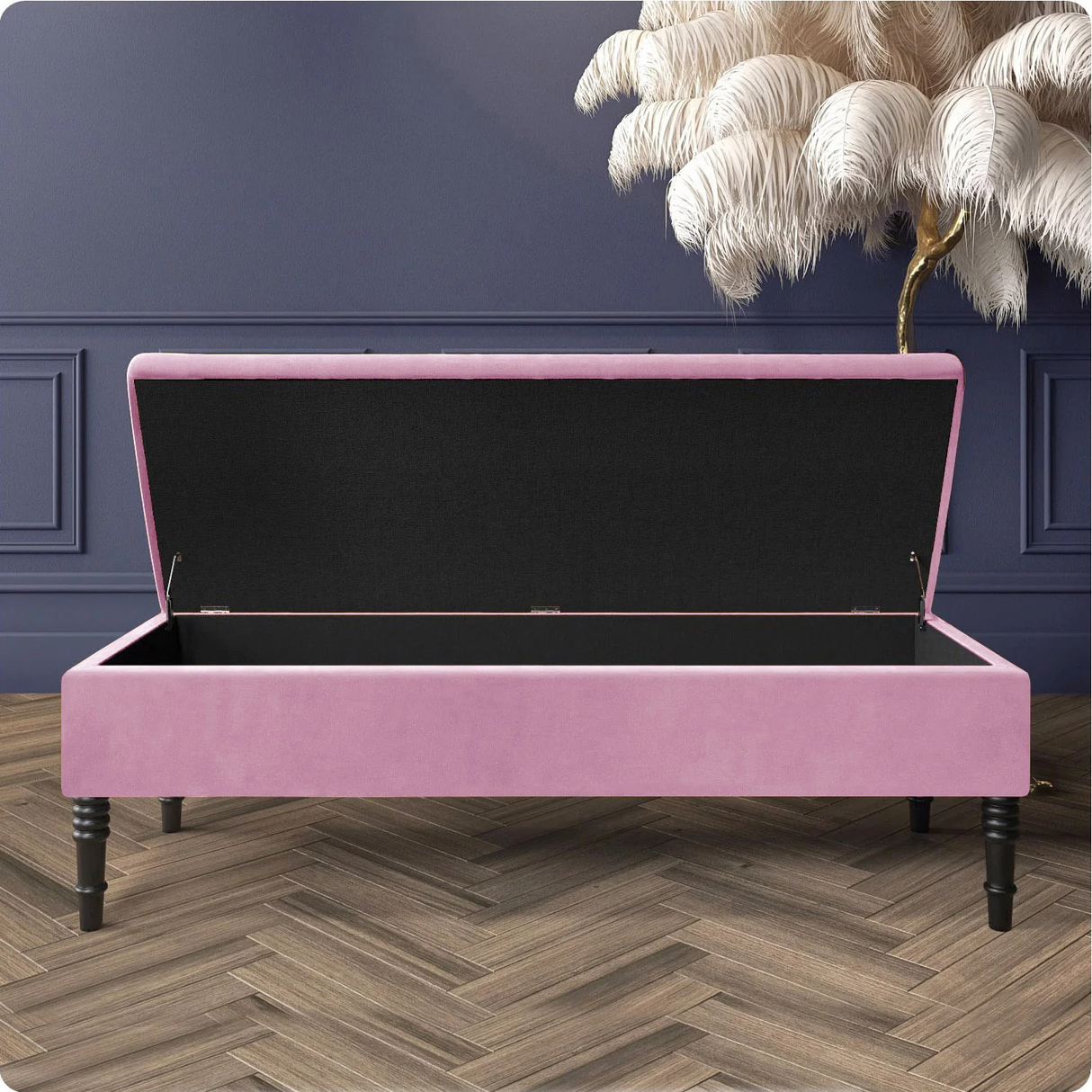 Safar Plain Upholstered Shoe Storage Bench with Legs