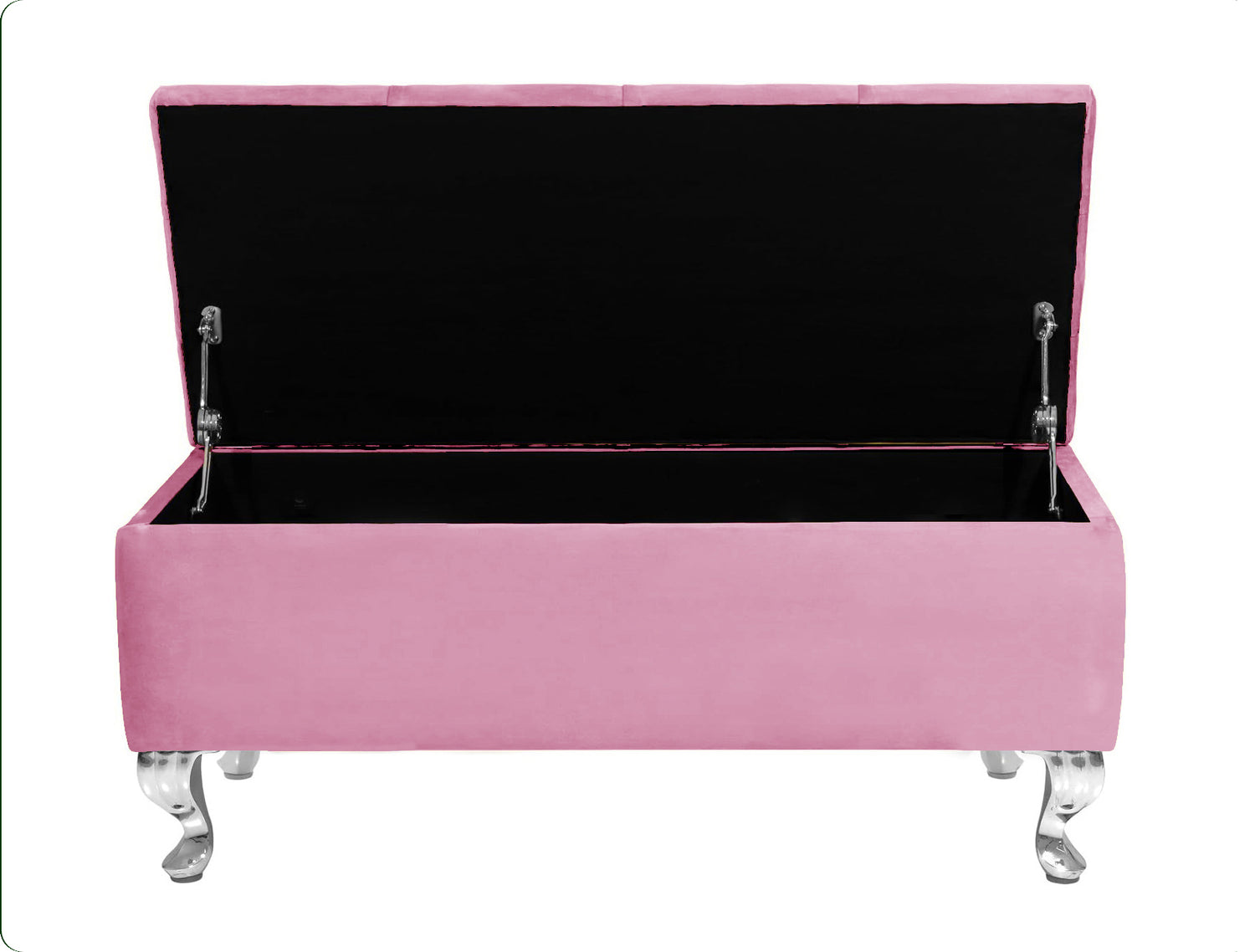 Londona Velvet Storage Bench with Legs