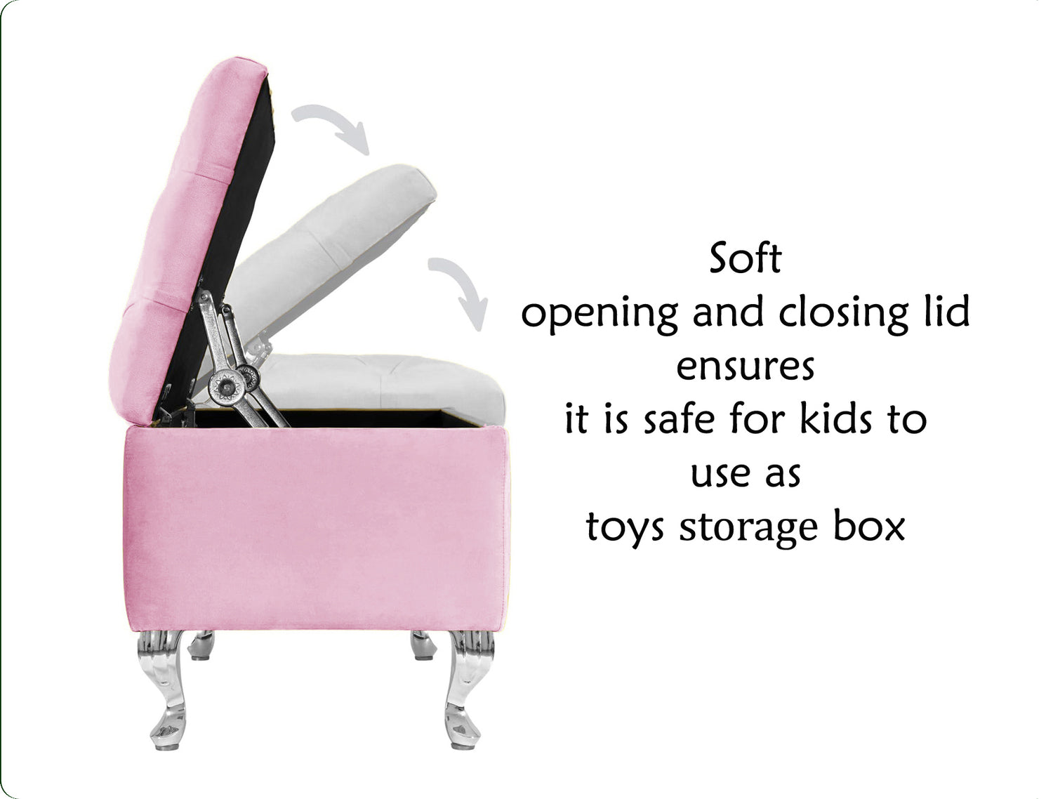 Londona Velvet Storage Bench with Legs