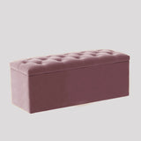 Luna Chesterfield Velvet Storage Ottoman