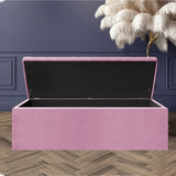 Large Safar Velvet Storage Ottoman Box