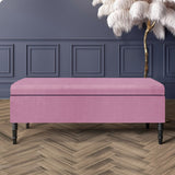 Paris Velvet Ottoman Storage Bench with Plain Lid