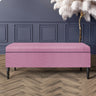 Paris Velvet Ottoman Storage Bench with Plain Lid