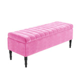 Paris Striped Ottoman Bench with storage