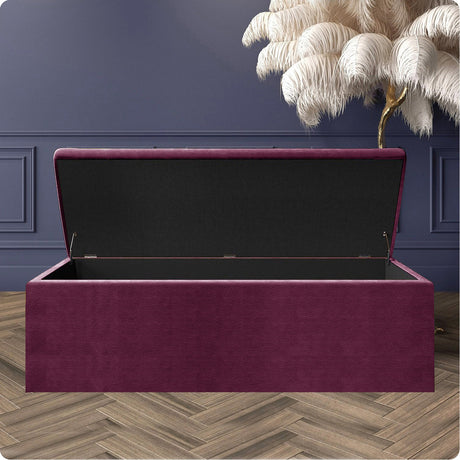 Safar Large Naples Ottoman Storage Box with Plain Lid
