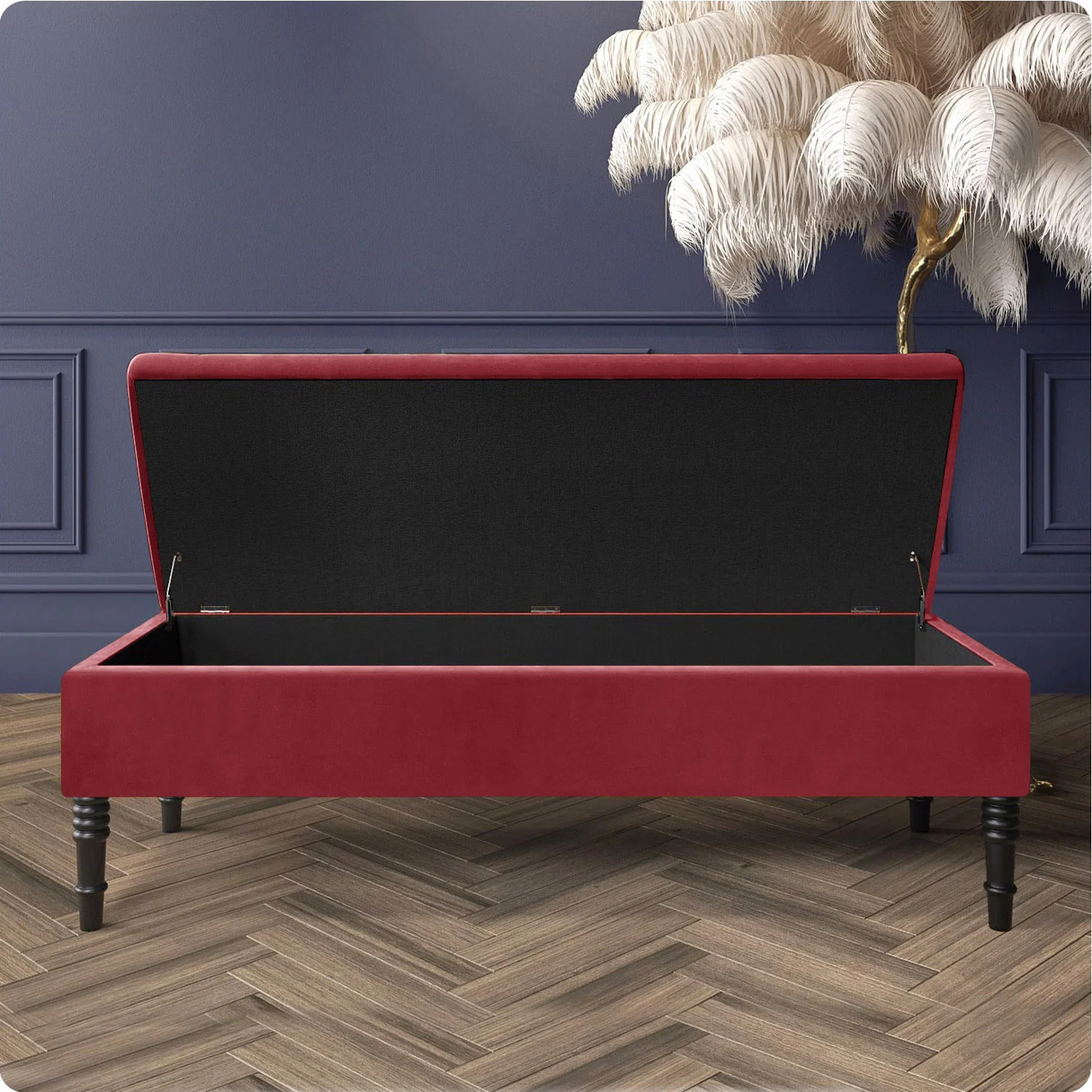 Safar Plain Upholstered Shoe Storage Bench with Legs