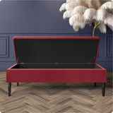 Safar Plain Upholstered Shoe Storage Bench with Legs