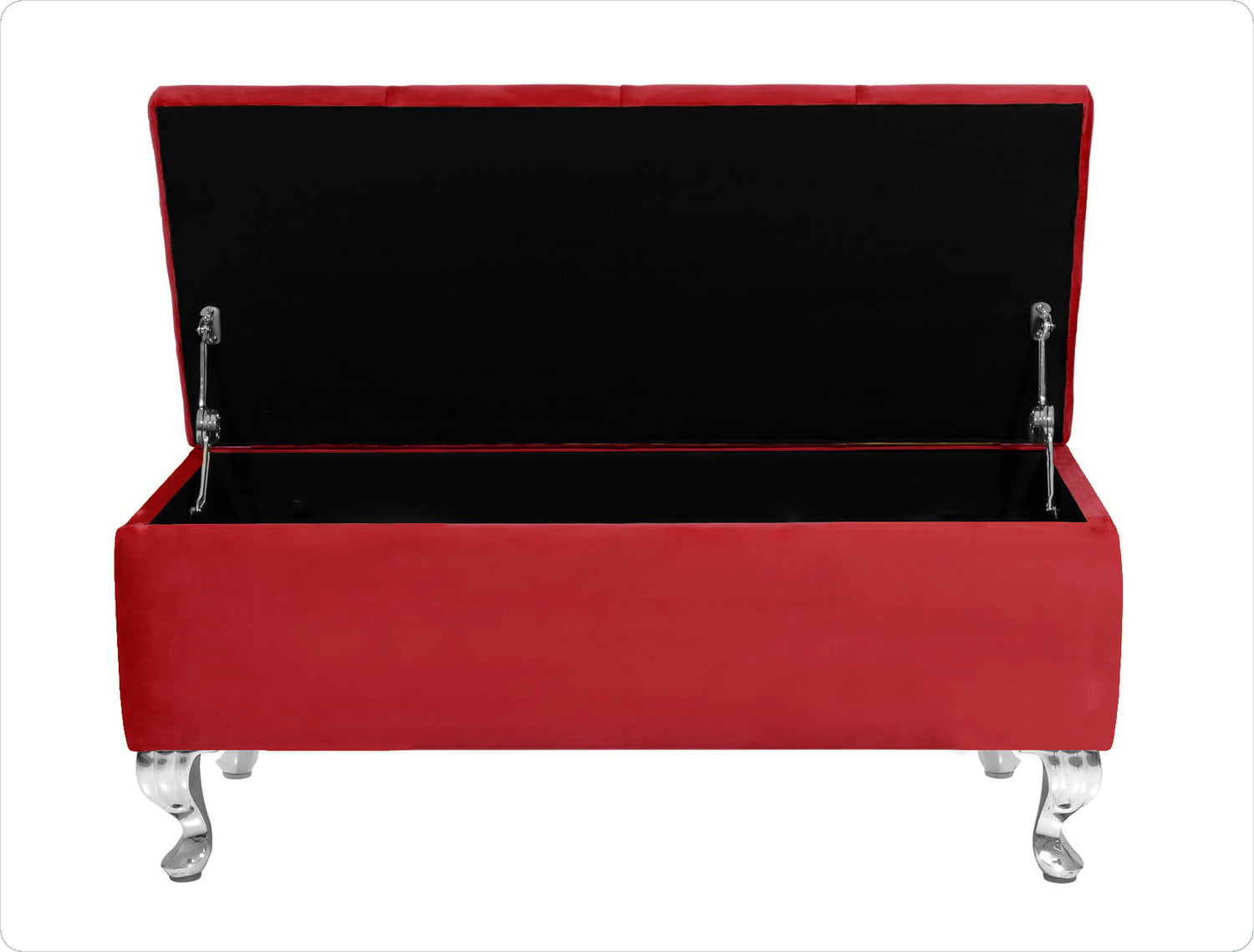Londona Velvet Storage Bench with Legs