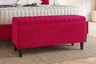 Safari Lined Upholstered Ottoman Bench with Storage