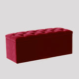 Luna Chesterfield Velvet Storage Ottoman