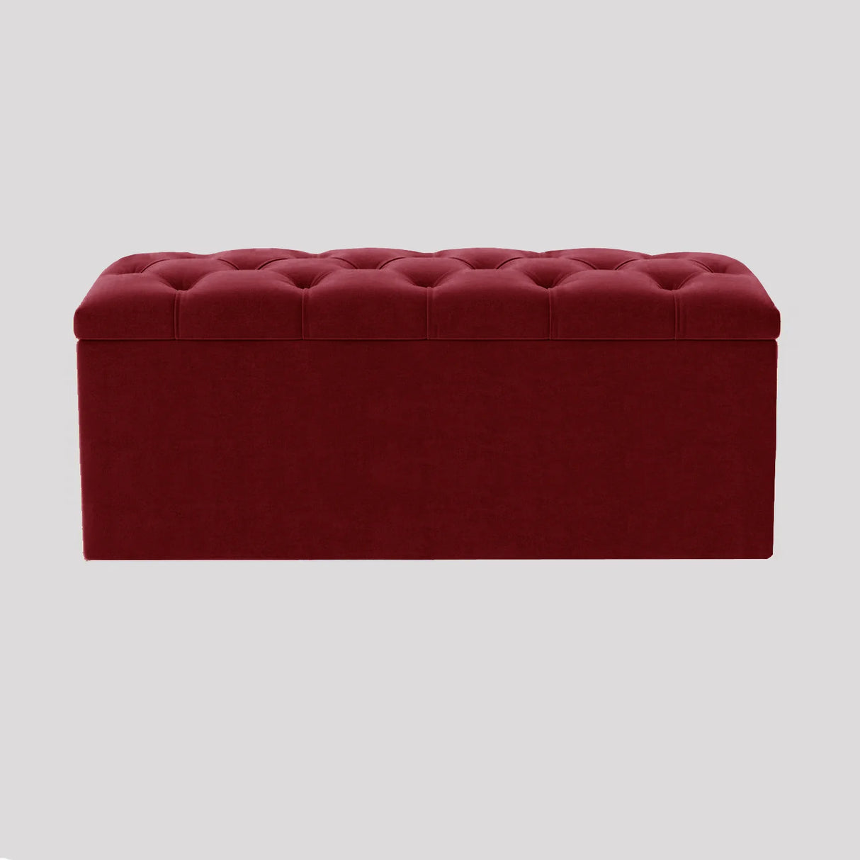 Luna Chesterfield Velvet Storage Ottoman