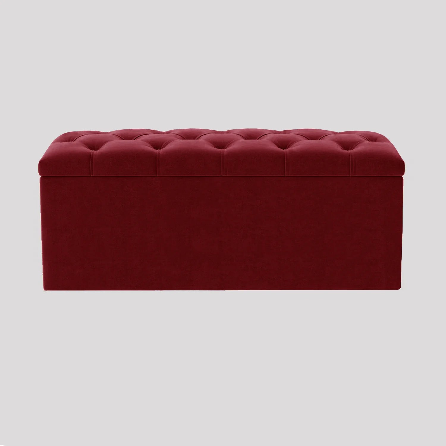 Luna Chesterfield Velvet Storage Ottoman