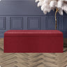 Safar Large Velvet Ottoman Storage Box with Plain Lid