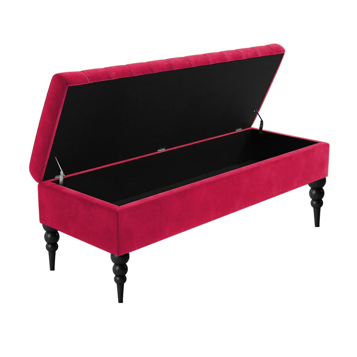 Sierra Velvet Storage Shoe Bench with Legs