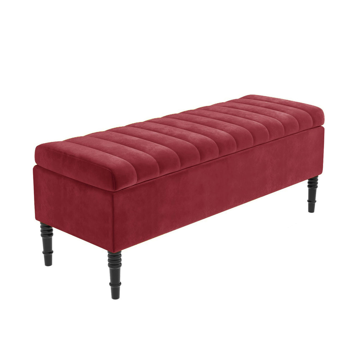Paris Striped Ottoman Bench with storage