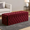 Lux Full Upholstered Velvet Storage Ottoman Box