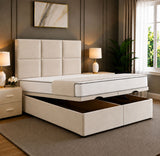Rivo Cubed Tufted Divan Storage Ottoman Bed Frame